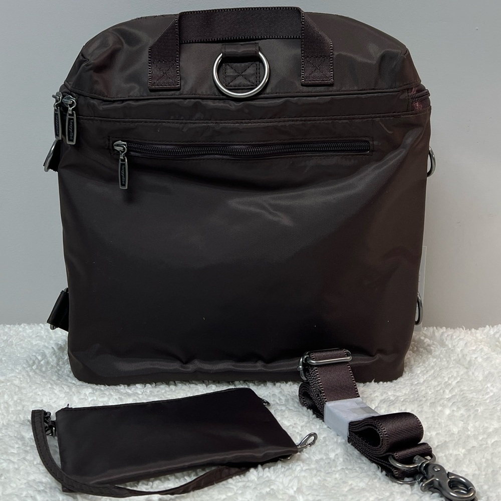 Baggallini Quilted Captivate Backpack Messenger Sholder Bag - Dark Brown NWOT - Picture 2 of 16